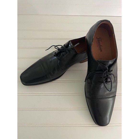 Florsheim Mens Jackson Black Leather Cap Toe Lace-Up Oxford Dress Shoes Size 12D main image 8